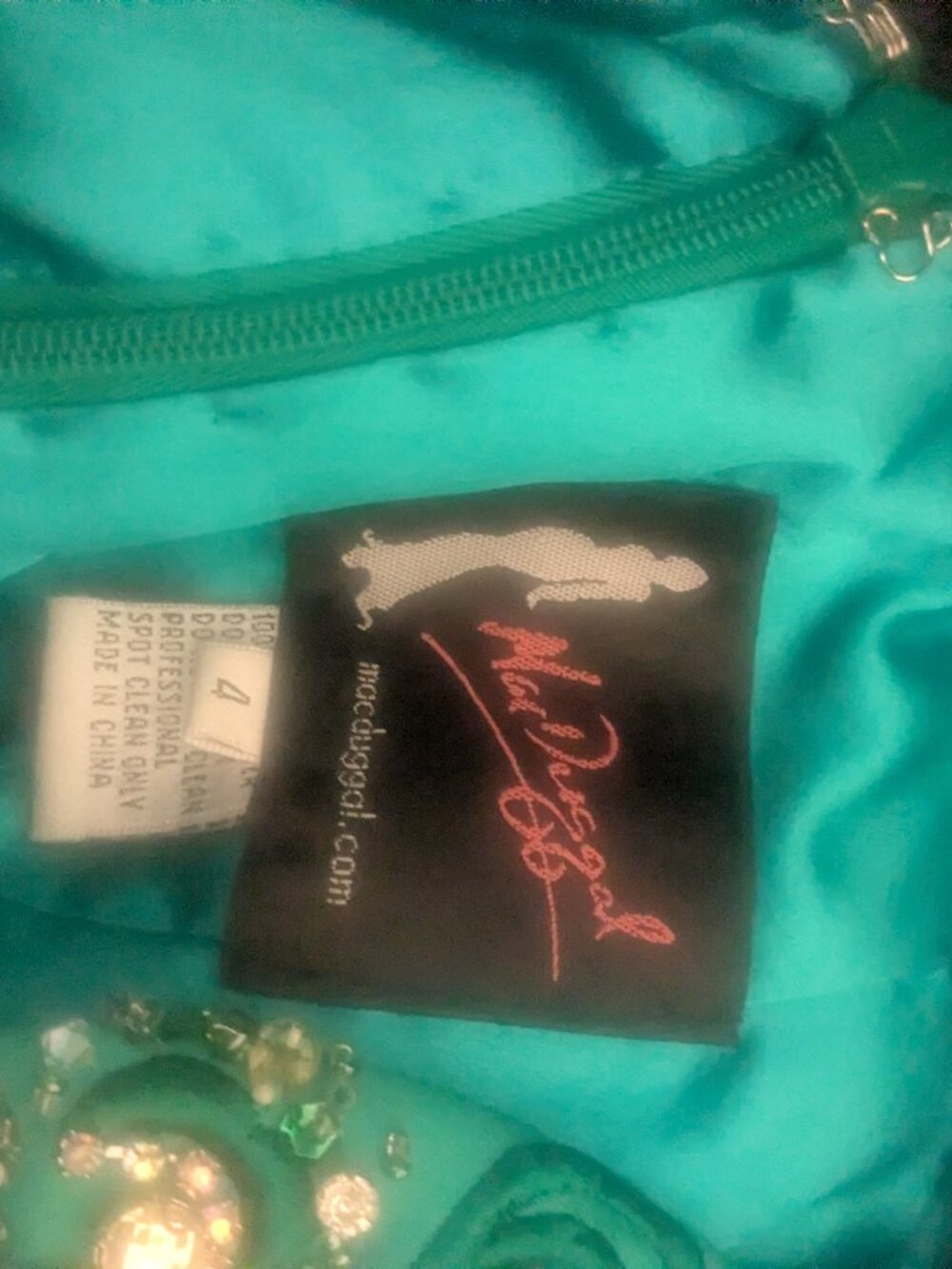 Mac Duggal Size 2 High Neck Mermaid Emerald Green Evening Gown - Worn Once - Picture 2 of 2
